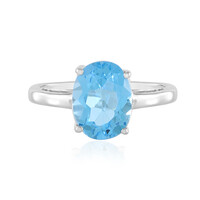 Swiss Blue Topaz Silver Ring