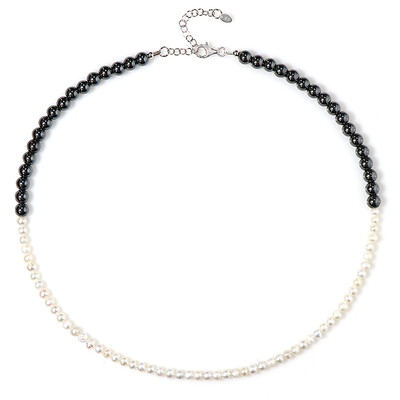 Black Hematite Silver Necklace