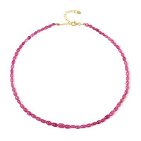 Madagascar Pink Sapphire Silver Necklace