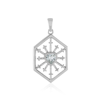 Brazilian Aquamarine Silver Pendant