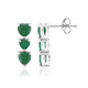 Brazilian Emerald Silver Earrings