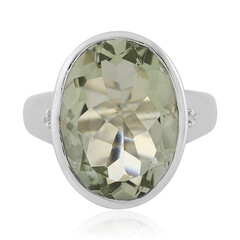 Green Amethyst Silver Ring