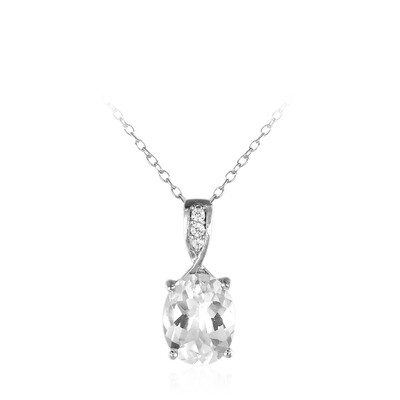 White Topaz Silver Necklace