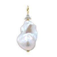 9K White Freshwater Pearl Gold Pendant