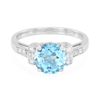 Sky Blue Topaz Silver Ring