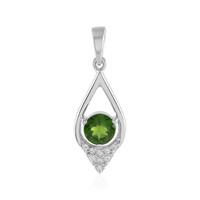 Russian Diopside Silver Pendant