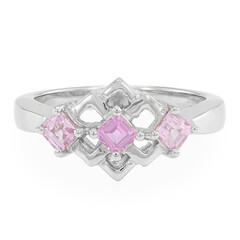 Ceylon Pink Sapphire Silver Ring