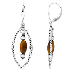 Tiger´s Eye Silver Earrings (Desert Chic)