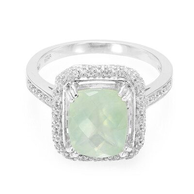 Prehnite Silver Ring