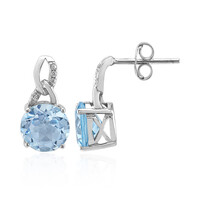 Sky Blue Topaz Silver Earrings