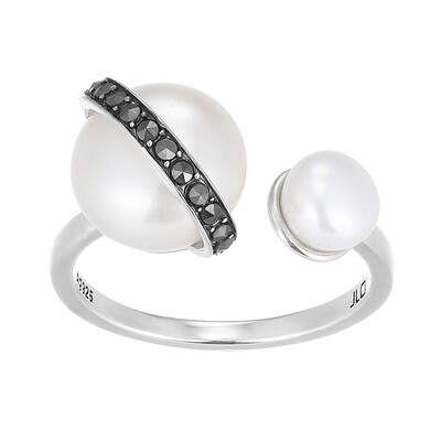 White Freshwater Pearl Silver Ring