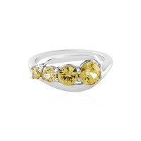 Yellow Zircon Silver Ring