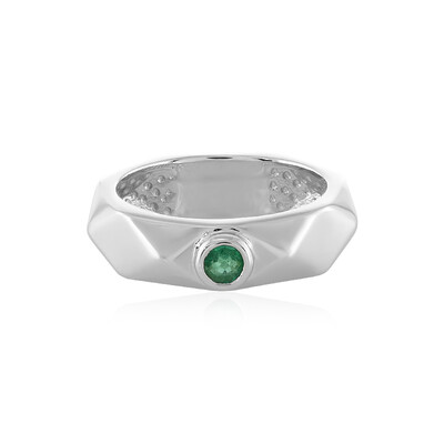 Colombian Emerald Silver Ring