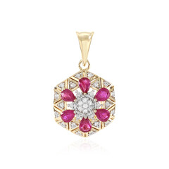 14K Mozambique Ruby Gold Pendant (D'vyere)