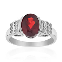 Mozambique Garnet Silver Ring