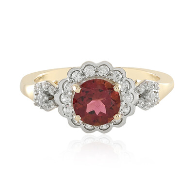 9K Brazilian Pink Tourmaline Gold Ring