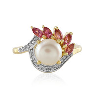 White Freshwater Pearl Silver Ring