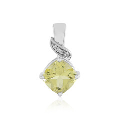 Lemon Quartz Silver Pendant