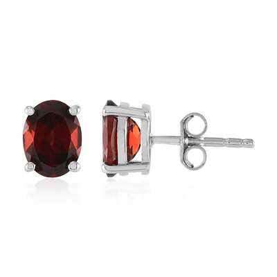 Mozambique Garnet Silver Earrings