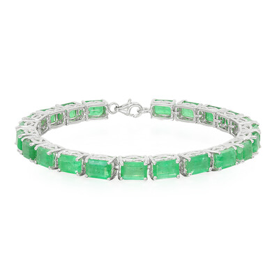 Zambian Emerald Silver Bracelet