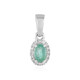 Russian Emerald Silver Pendant (Adela Silber)