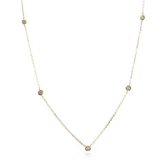 9K Flawless (F) Diamond Gold Necklace