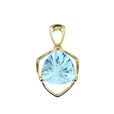 9K Sky Blue Topaz Gold Pendant (dagen)