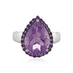 Rose de France Amethyst Silver Ring