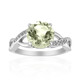 Green Amethyst Silver Ring