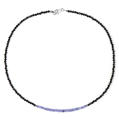 Black Spinel Silver Necklace