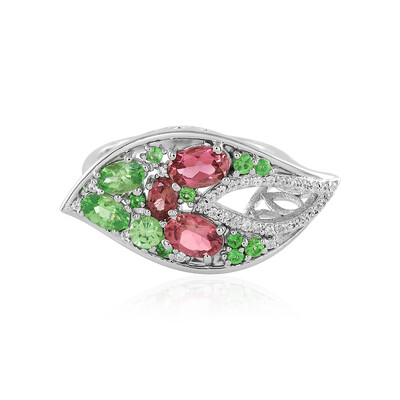 Nigerian Pink Tourmaline Silver Ring