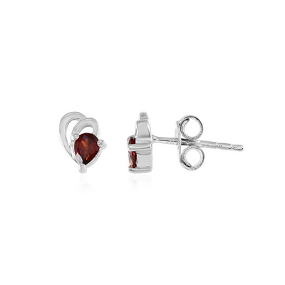 Mozambique Garnet Silver Earrings