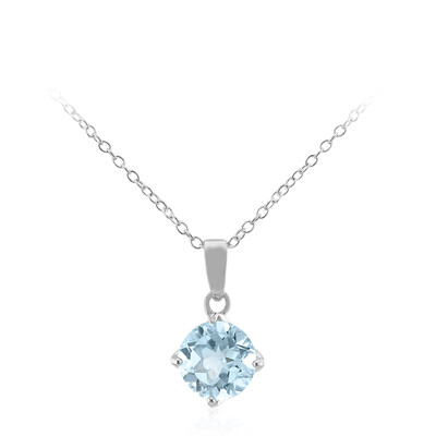 Sky Blue Topaz Silver Necklace