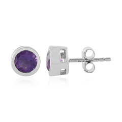 Siberian Amethyst Silver Earrings