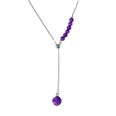 Amethyst Silver Necklace