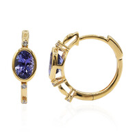 10K AAA Tanzanite Gold Earrings