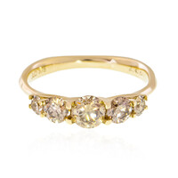 9K SI2 Argyle Champagne Diamond Gold Ring (de Melo)