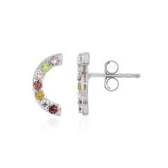 Fancy Tourmaline Silver Earrings