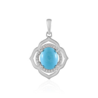 Sleeping Beauty Turquoise Silver Pendant