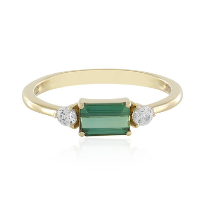 9K Benedito Green Tourmaline Gold Ring (Adela Gold)