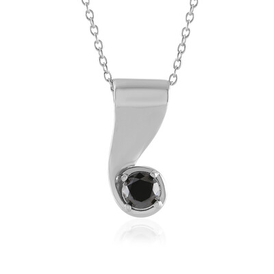 Black Diamond Silver Necklace