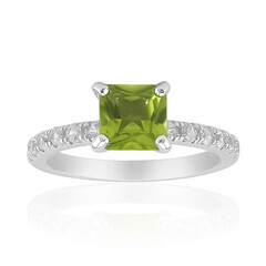 Burmese Peridot Silver Ring