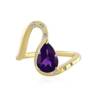 9K Siberian Amethyst Gold Ring (de Melo)