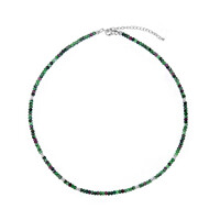 Ruby in Zoisite Silver Necklace