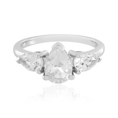 White Topaz Silver Ring