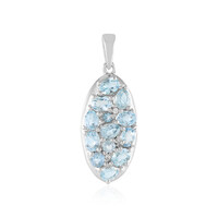 Sky Blue Topaz Silver Pendant