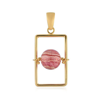 Rhodochrosite Silver Pendant