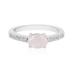 Rose Quartz Silver Ring