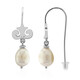 White Freshwater Pearl Silver Earrings (TPC)