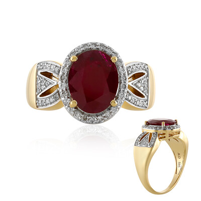 14K Mozambique Ruby Gold Ring (AMAYANI)